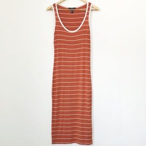 Forever 21 Dresses - F21 Rust + Cream Striped Midi Tank Dress Forever 21 Dresses - F21 Rust + Cream Striped Midi Tank Dress